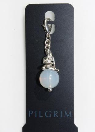 Подвеска-кулон на цепочке русалка, шарм на браслет и брелок посеребренный,pilgrim,бижутерерия