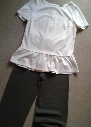 Красивая блуза молочно-белая,идеальная,р 10-12