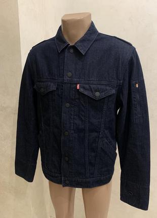 Джинсовая куртка levis синяя мужская
