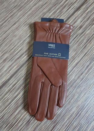 Гарні, якісні шкіряні рукавички marks&spencer, 100% натуральна шкіра2 фото