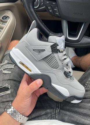 Мужские кроссовки nike air jordan 4 grey white 41-42-43-44-45