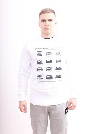 Світшот weekend offender plattenspieler sweat white
