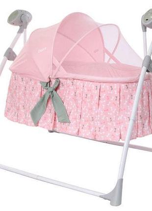 Шезлонг-гойдалка dolce-7501 bow pink carrello