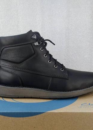 Ботинки clarks un larvin peak black leather оригинал кожа