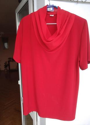 Стильная блуза туника с хомутом, 52-56