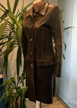 Итальянский кожаный плащ-пальто2 фото