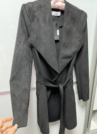 Пальто reserved 34, zara пиджак 32 xs, новый, пиджак замшевый