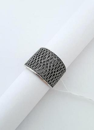 Серебряное кольцо без вставок "жардин"