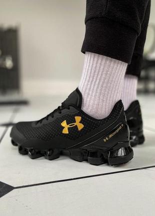 Чоловічі кросівки  under armour scorpio 2 black gold 1 мужские кроссовки  ундер амур