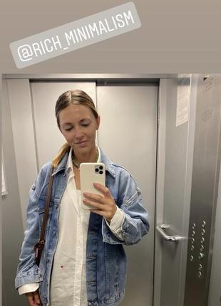 Оверсайз вінтажна джинсовка джинсова куртка h&m, розмір м