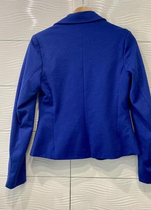 Женский пиджак синего цвета3 фото