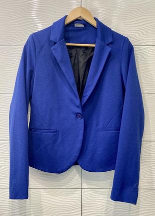 Женский пиджак синего цвета2 фото