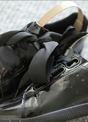 Женские кроссовки black лак бант осень 36-41 италия2 фото