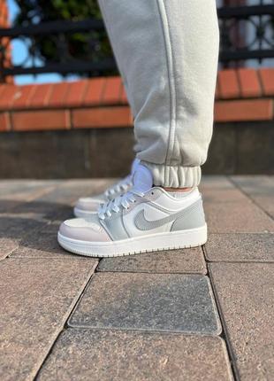 Кросівки найк айр джордан жіночі, nike jordan low grey beige, жіночі кросівки