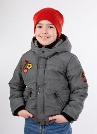 Куртка для хлопчика демісезонна підкладка флісова наповнювач синтепон вкх024/11 фото