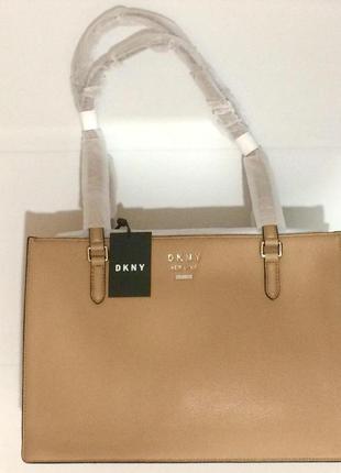 Сумка кожаная dkny whitney center zip leather tote bag r91aha94 оригинал5 фото