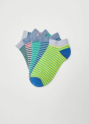 26-29/30-33/34-37/38-40 нові фірмові дитячі спортивні базові шкарпетки 5 пар смужка lc waikiki носки