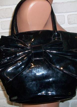 Женская лаковая сумка eternel оригинал! бант! декор!