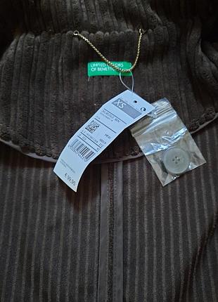 Піджак вельветовий тонкий/ куртка вельветова тонка benetton9 фото