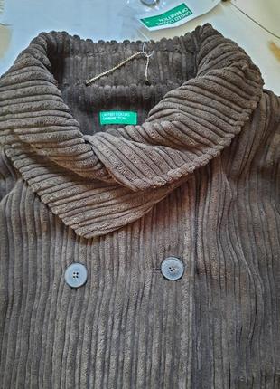 Піджак вельветовий тонкий/ куртка вельветова тонка benetton7 фото