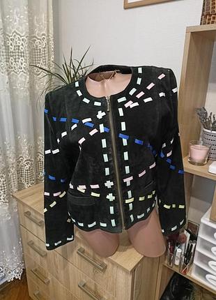 Стильный замшевый пиджак жакет,кожаный жакет