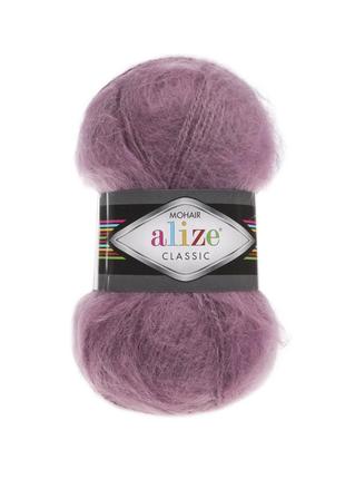 Пряжа alize mohair classic алізе мохер класік троянда 169