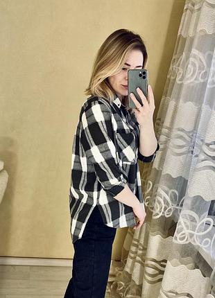 Сорочка хакі в клітку від zara2 фото