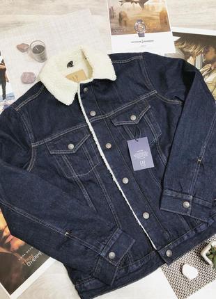 Джинсовая куртка с мехом gap