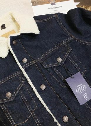 Джинсовая куртка с мехом gap