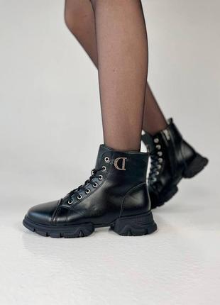 Жіночі ботінки  d-boot black женские ботинки5 фото