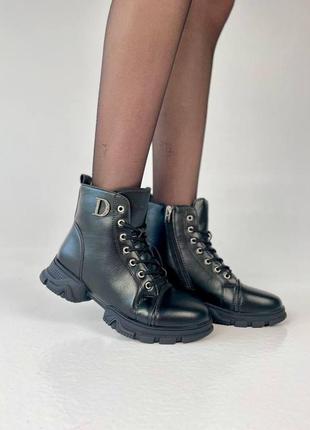 Жіночі ботінки  d-boot black женские ботинки2 фото