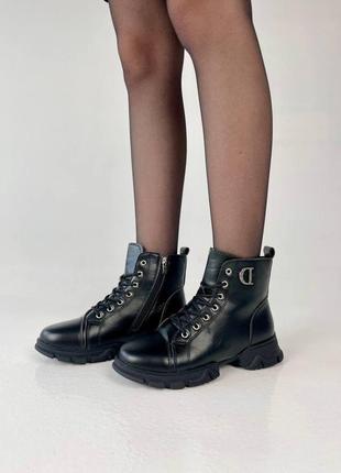 Жіночі ботінки  d-boot black женские ботинки6 фото