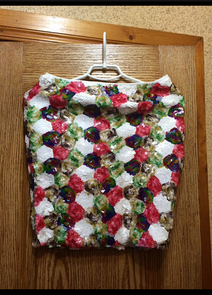 Шикарная юбка в паетках