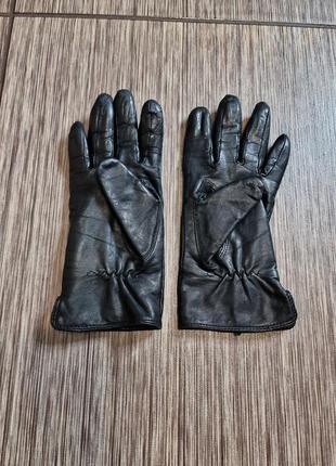 Стильні шкіряні рукавички, натуральна шкіра розмір приблизно s-m