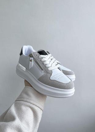 Жіночі кросівки  sneakers white grey black женские кроссовки