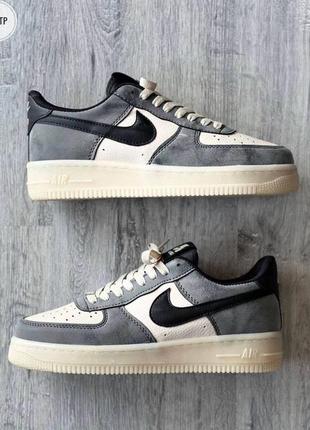 Кроссовки мужские nike air force low серые / кросівки чоловічі найк аир форс низкие сірі кроссы