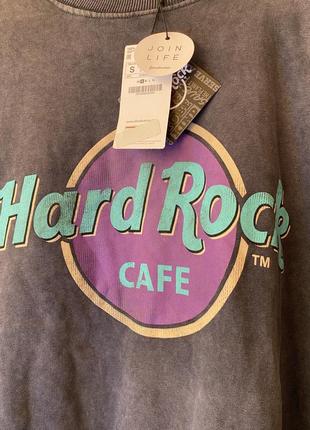 Stradivarius толстовка оверсайз с принтом hard rock cafe🔥5 фото