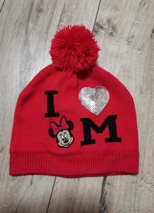 Disney minnie mouse детская зимняя шапка для девочки
