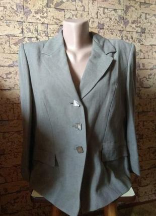 Піджак жакет лляний из льону льон + віскоза alex & со ☕ 42eur/наш 48р