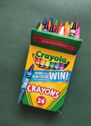 Кольорові олівці воскові crayola usa  яскраві кольори