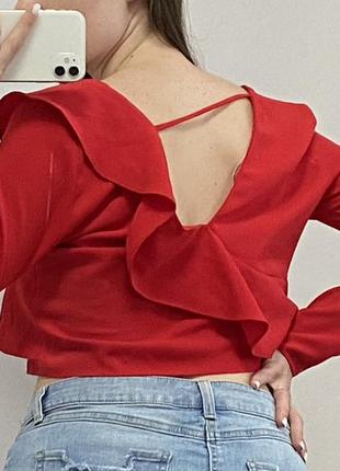 Шикарная нарядная блуза с декольте вырезом рубашка4 фото