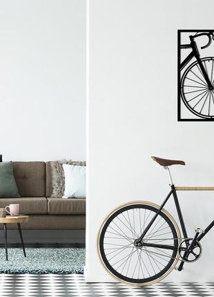 Картина панно із дерева на стіну в вітальню велосипед pn130 68х46 см2 фото
