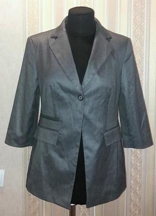 Стильний, модний жакет приталений піджак на один гудзик, рукав 3/4, l-xl