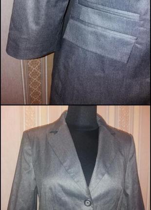 Стильный модный жакет пиджак приталенный на одну пуговицу, рукав 3/4, l-xl4 фото