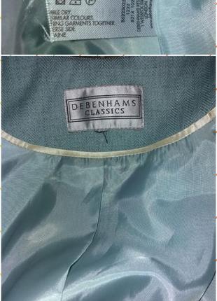 Стильный модный жакет пиджак, фактурный бирюзовый меланж5 фото