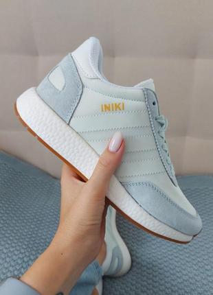 Жіночі текстильні кросівки adidas iniki blue