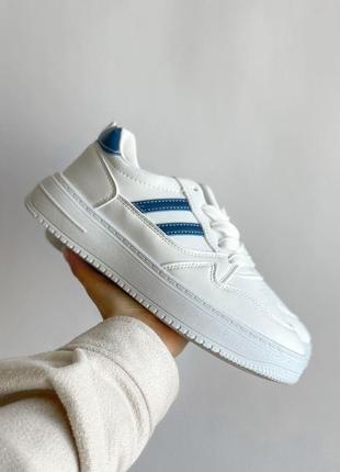 Жіночі кросівки  sneakers low white blue женские кроссовки4 фото