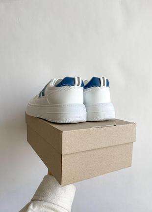 Жіночі кросівки  sneakers low white blue женские кроссовки5 фото