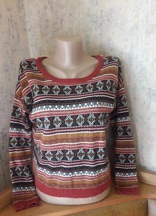 Стильный,модный хлопковый свитер ,свитшот со спущенными плечами