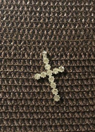 Крестик с камнями в стиле tiffany co